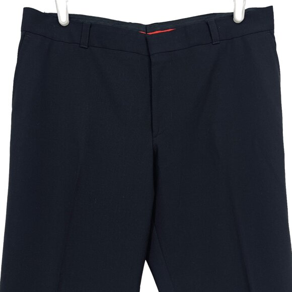 HUGO BOSS Women's Black Dress Pants Virgin Wool Straight Leg Stretch Size 42R - Picture 3 of 12